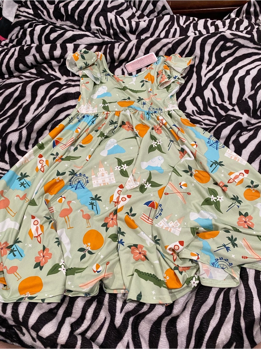 Dot Dot Smile Green Sea-Life & Tropical Print Dress
